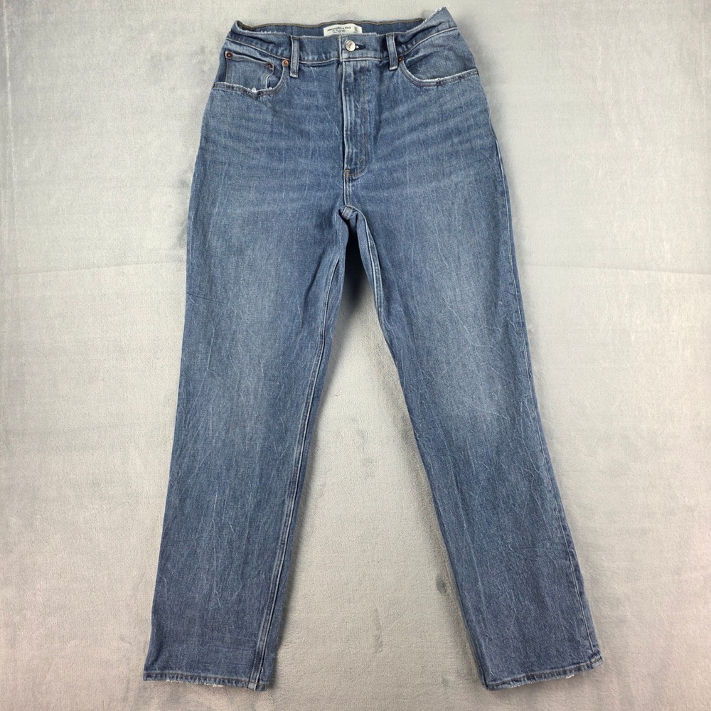 Abercrombie & Fitch The 90s Straight Ultra High Rise Jeans Blue 30/10R